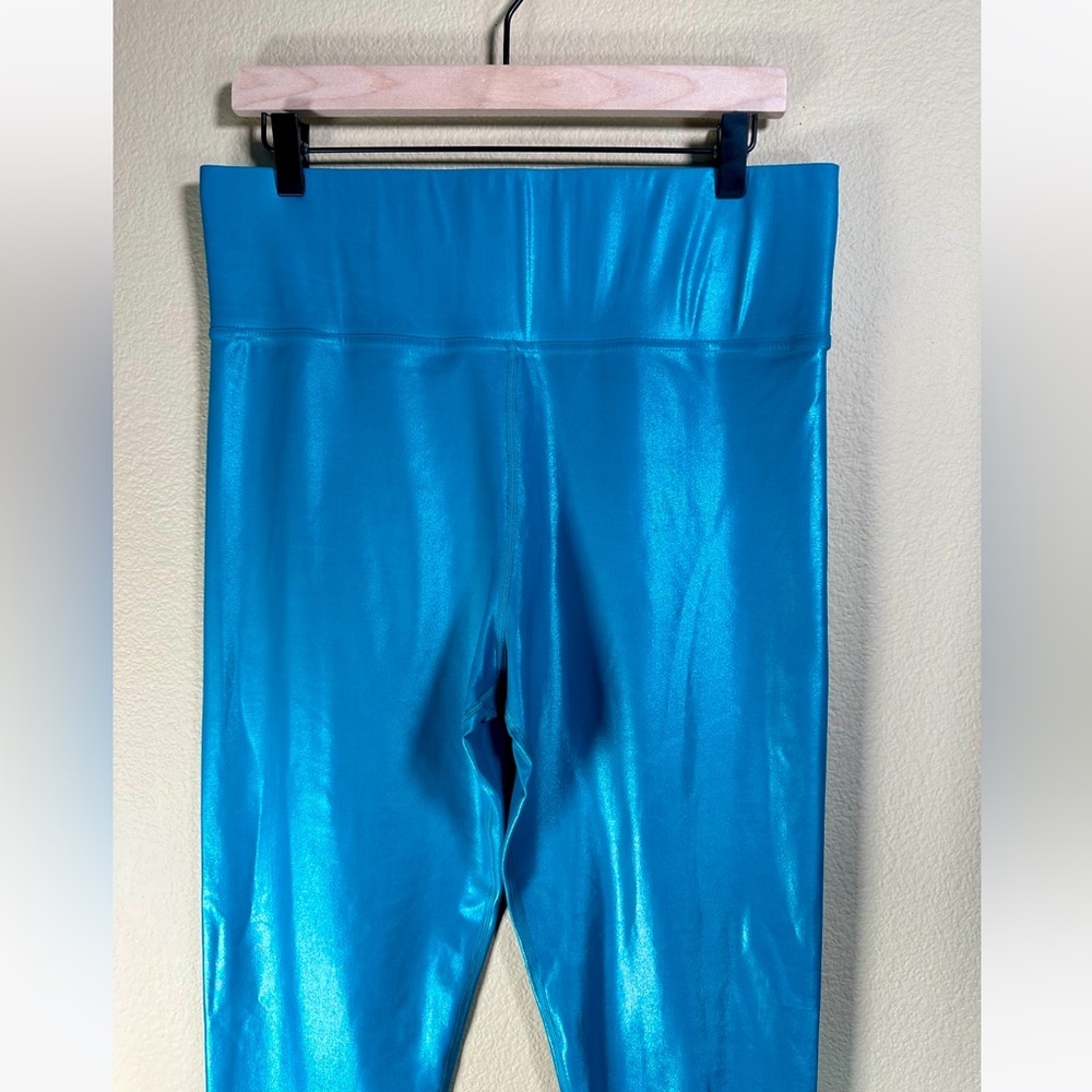CARBON38 High Rise Full Length Leggings Takara Shine in Turquoise Takar Shine - Picture 14 of 16